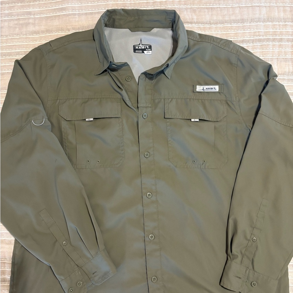 Men's Olive Green Button Down Shirt
